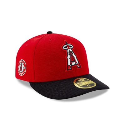 Red Los Angeles Angels Hat - New Era MLB 2021 Spring Training Low Profile 59FIFTY Fitted Caps USA5437192